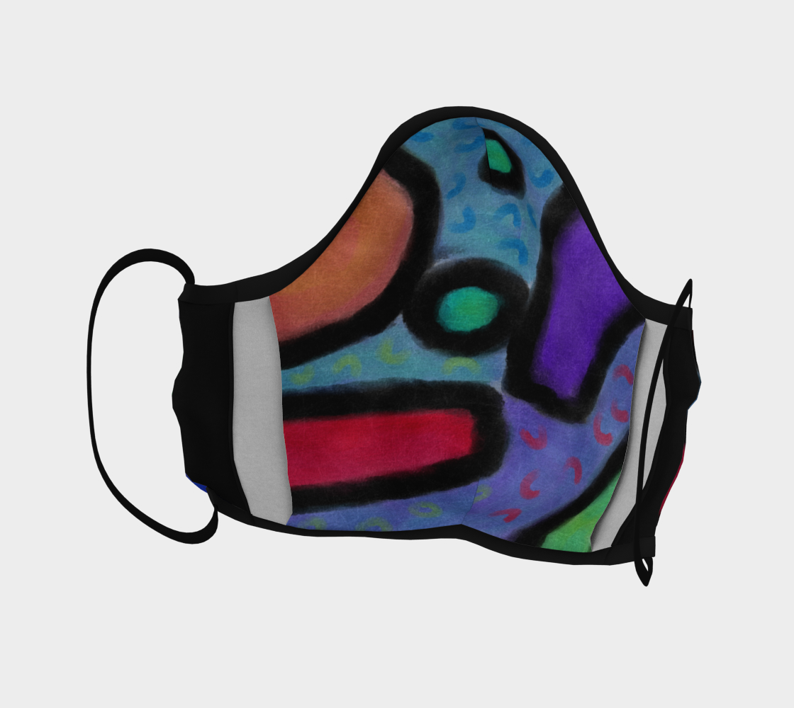 Aperçu de Funky Abstract Art Face Mask #4