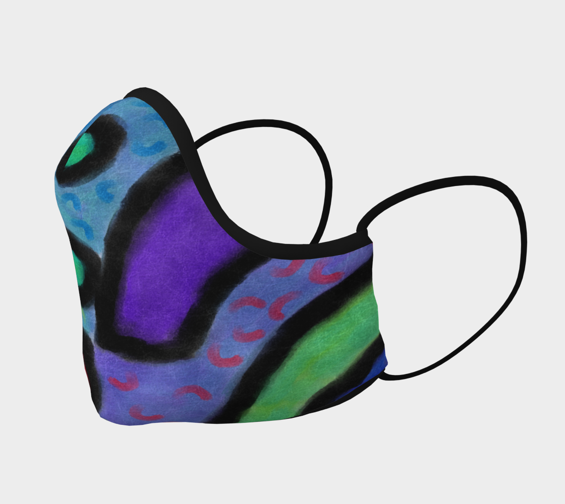 Aperçu de Funky Abstract Art Face Mask #2