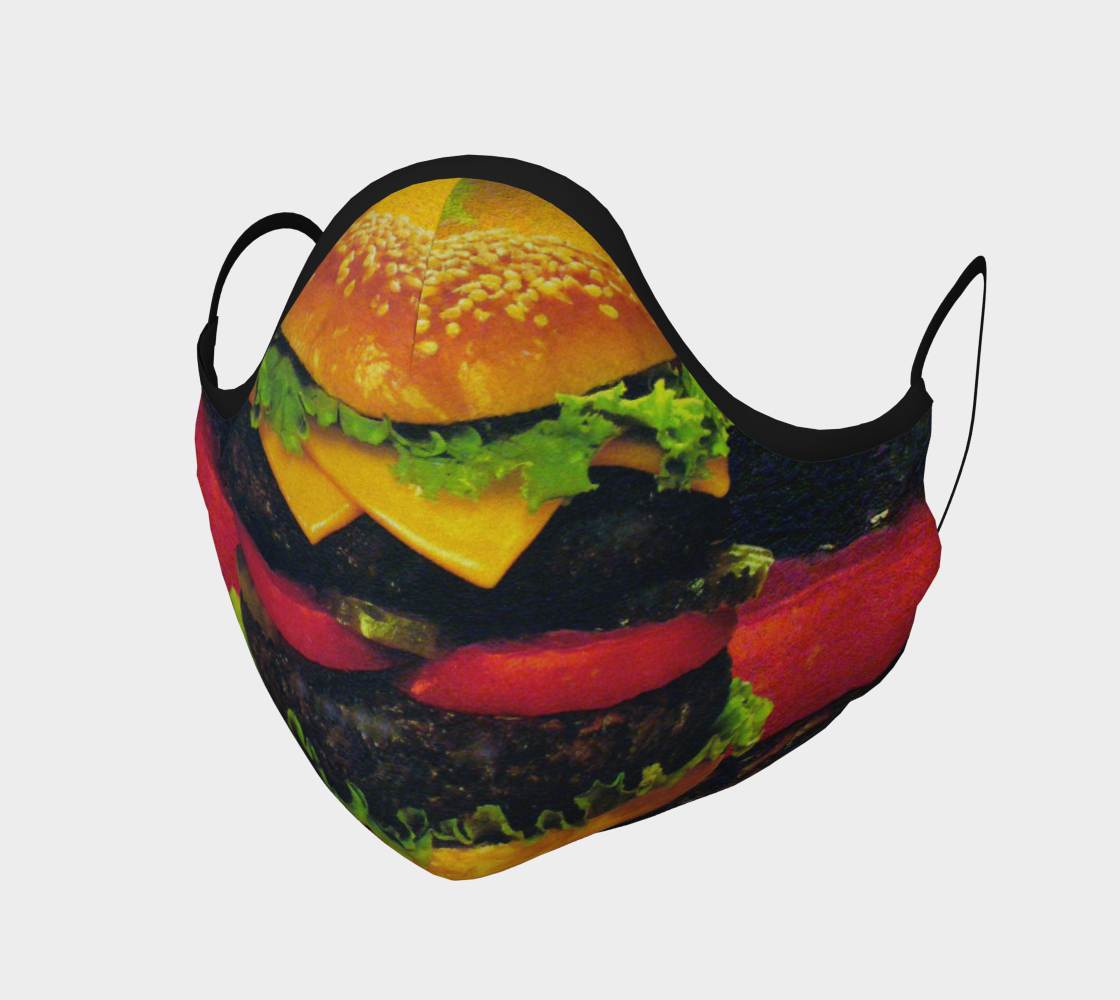 Face Mask Double Deluxe Hamburger with Cheese, AOWSD preview