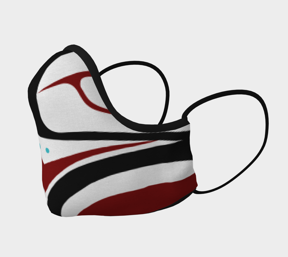Warrior Owl Pacific Northwest Formline Face Mask Revised Layout preview #2