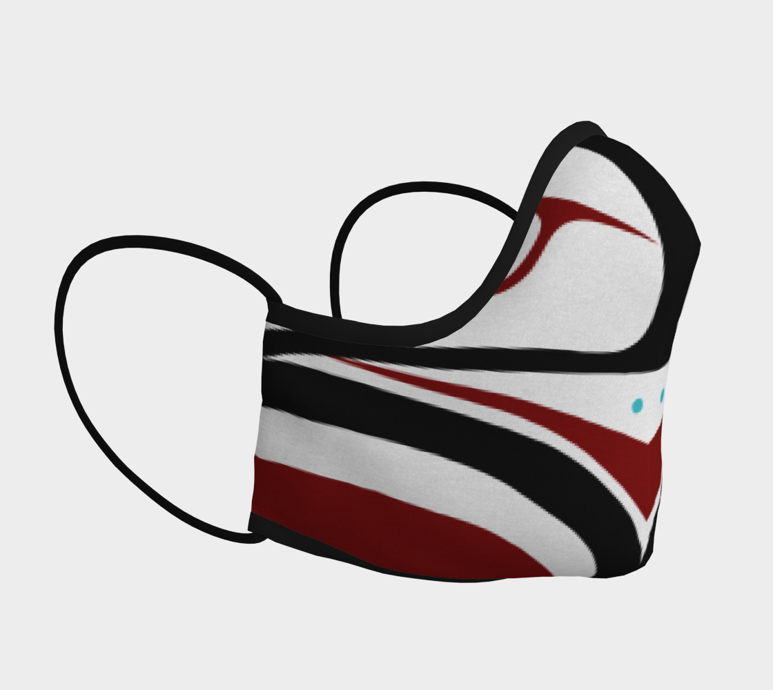 Warrior Owl Pacific Northwest Formline Face Mask Revised Layout preview #3