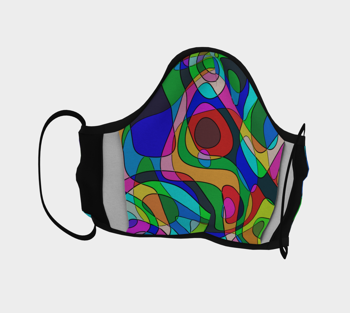 Modern POP ART Squiggly Loops multicolored preview #4