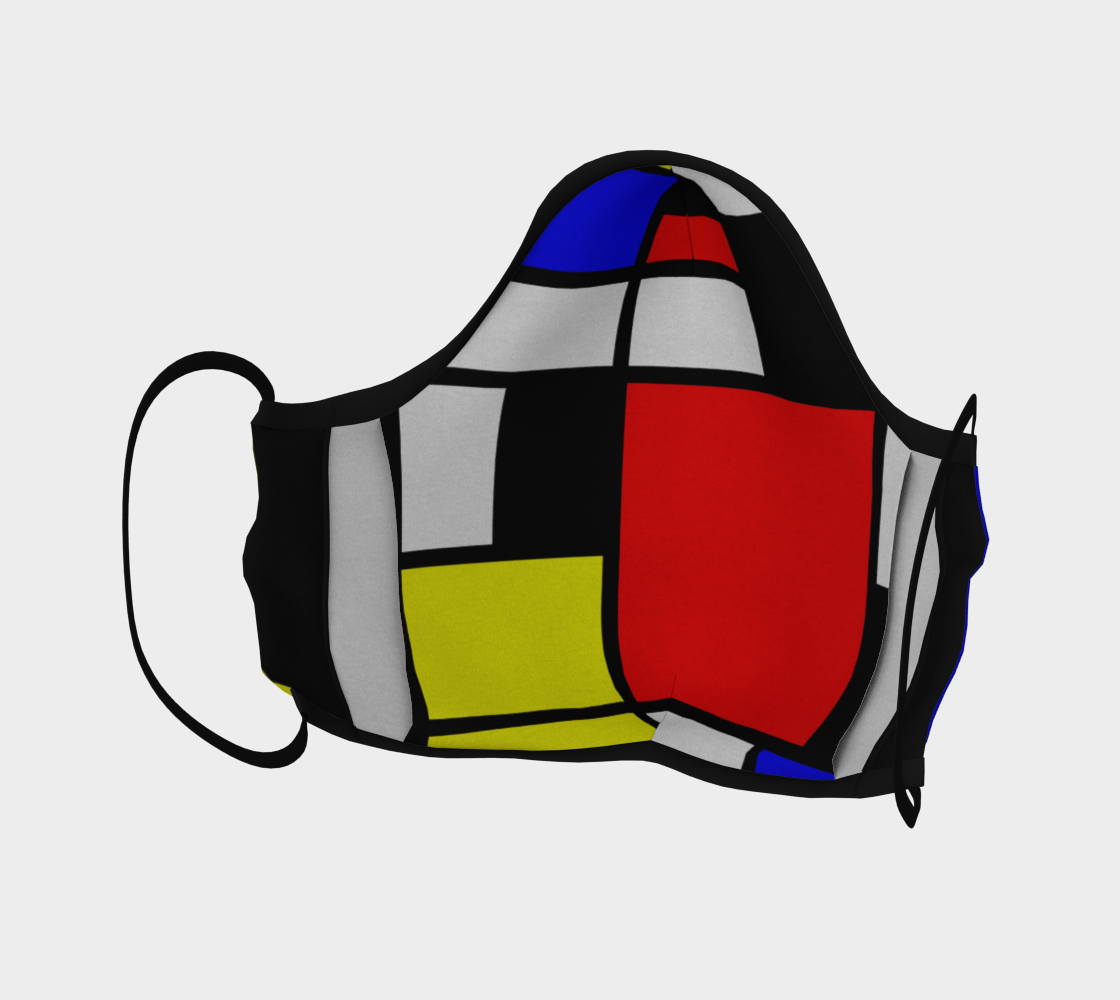 Mosaic DE STIJL Style black yellow red blue preview #4