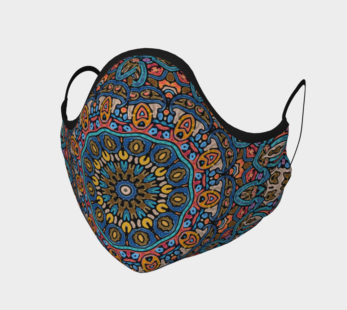 Oriental Watercolor Mandala - Blue Orange preview
