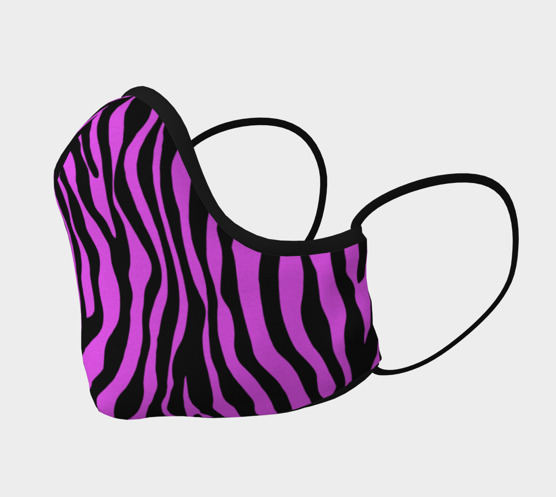 Zebra Stripes Pattern - Trend Colors Black Pink preview #2