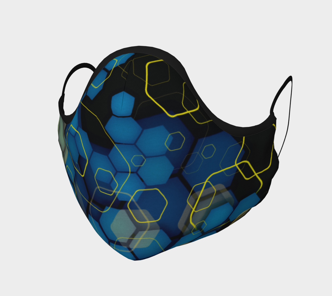 Aperçu de Blue & Gold Space Hexagons #2 - Dustin Poole