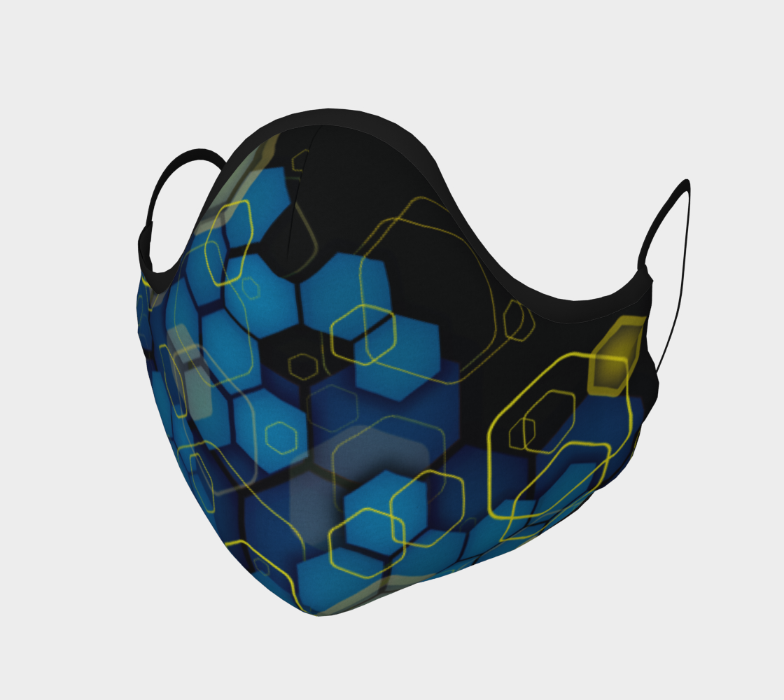 Aperçu de Blue & Gold Space Hexagons #3 - Dustin Poole