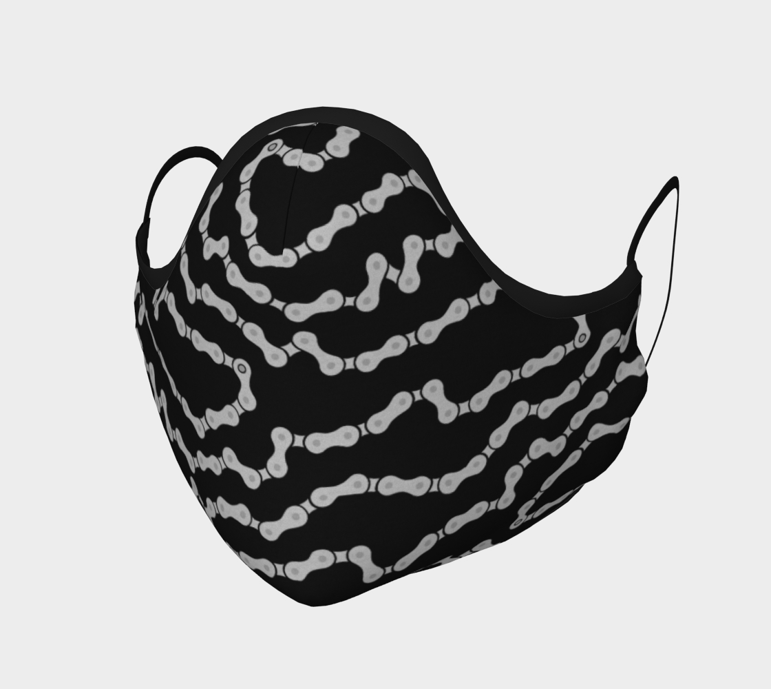 Bike Chain Face mask - Black preview