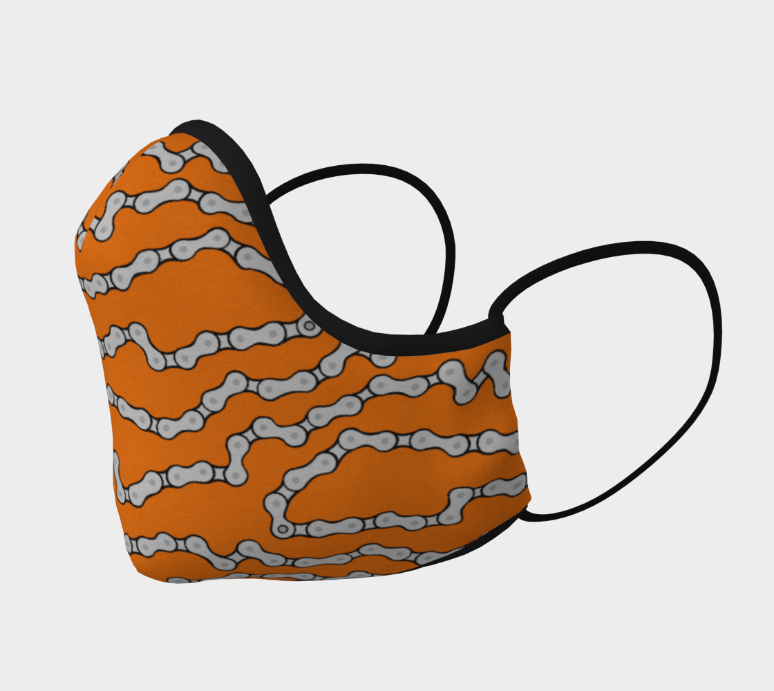 Aperçu de Bike Chain Face mask - Orange #2