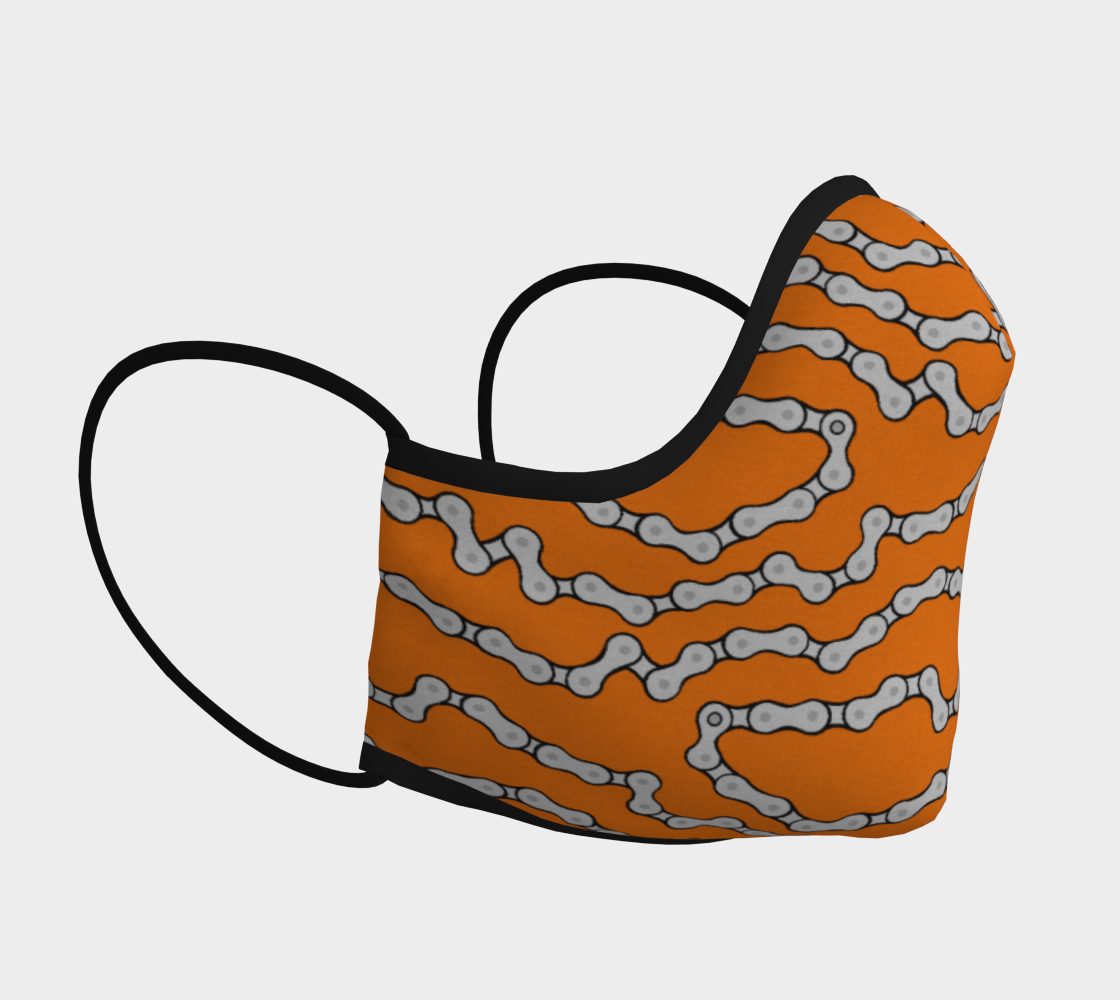 Aperçu de Bike Chain Face mask - Orange #3