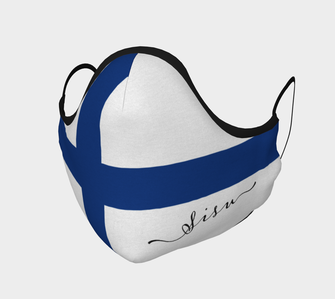 Finland Flag Sisu Face Mask preview #1