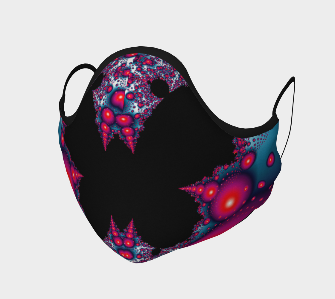 Pink and Teal Butterfly Orbs Face Covering preview