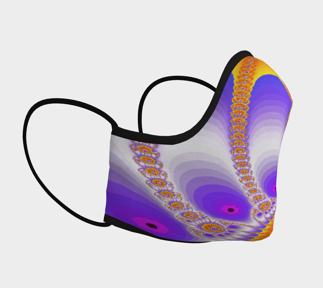 Purple and Orange Sunflower Face Covering preview #3