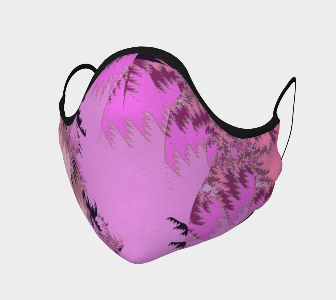 Pink Tropical Jungle Face Covering preview #1