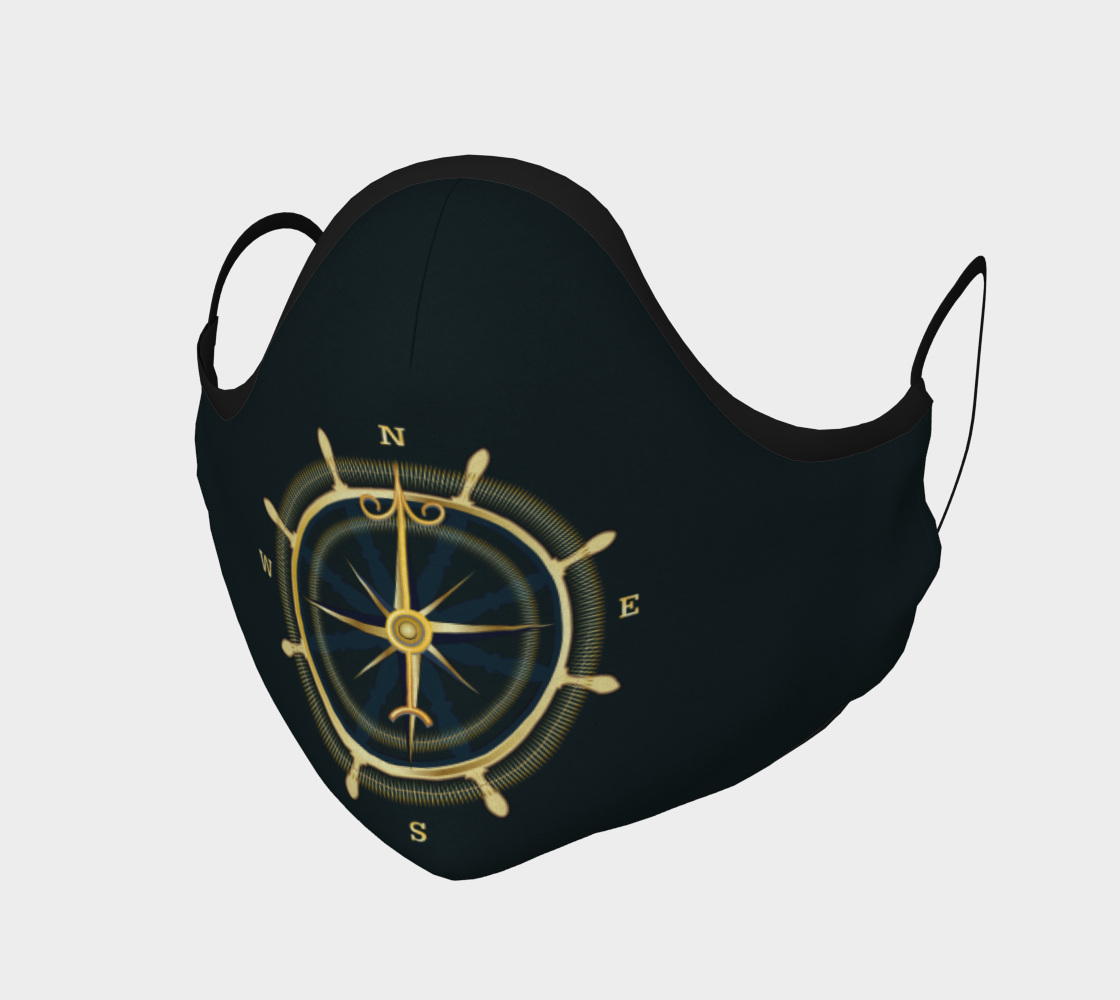 Nautical Theme Compass Rose Face Mask preview #1