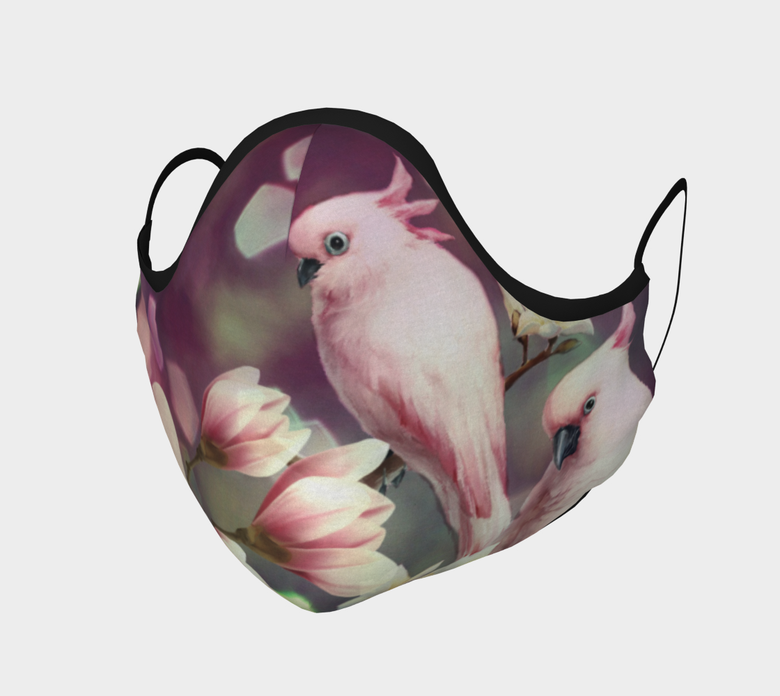 Spring blossom and pink parrots preview