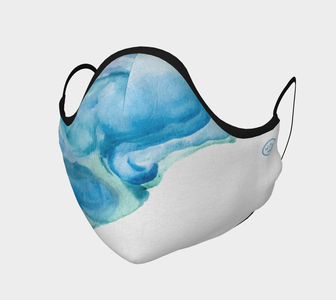 1923 - Watercolor Wave Face Mask preview
