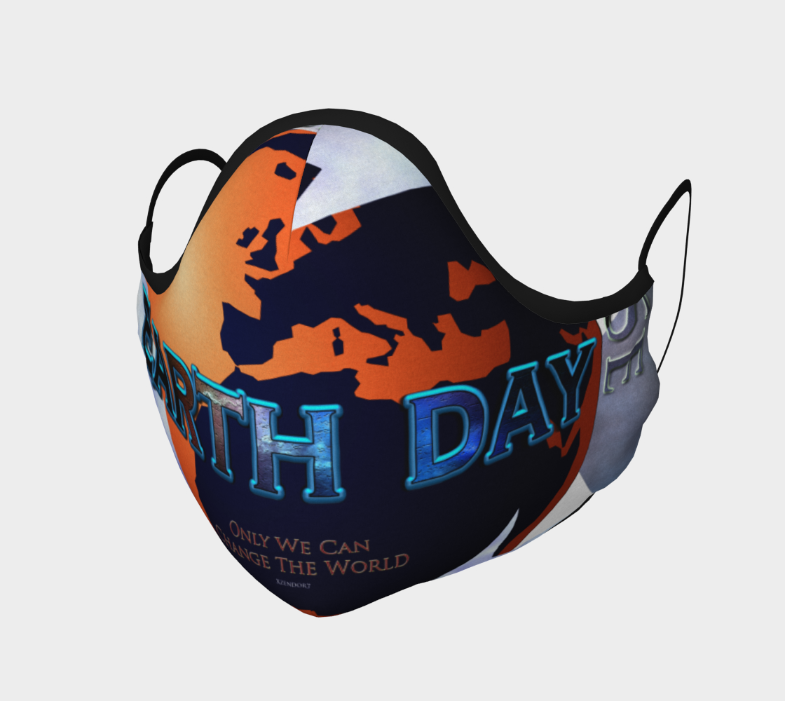 Earth Day Change The World Face Mask 3D preview
