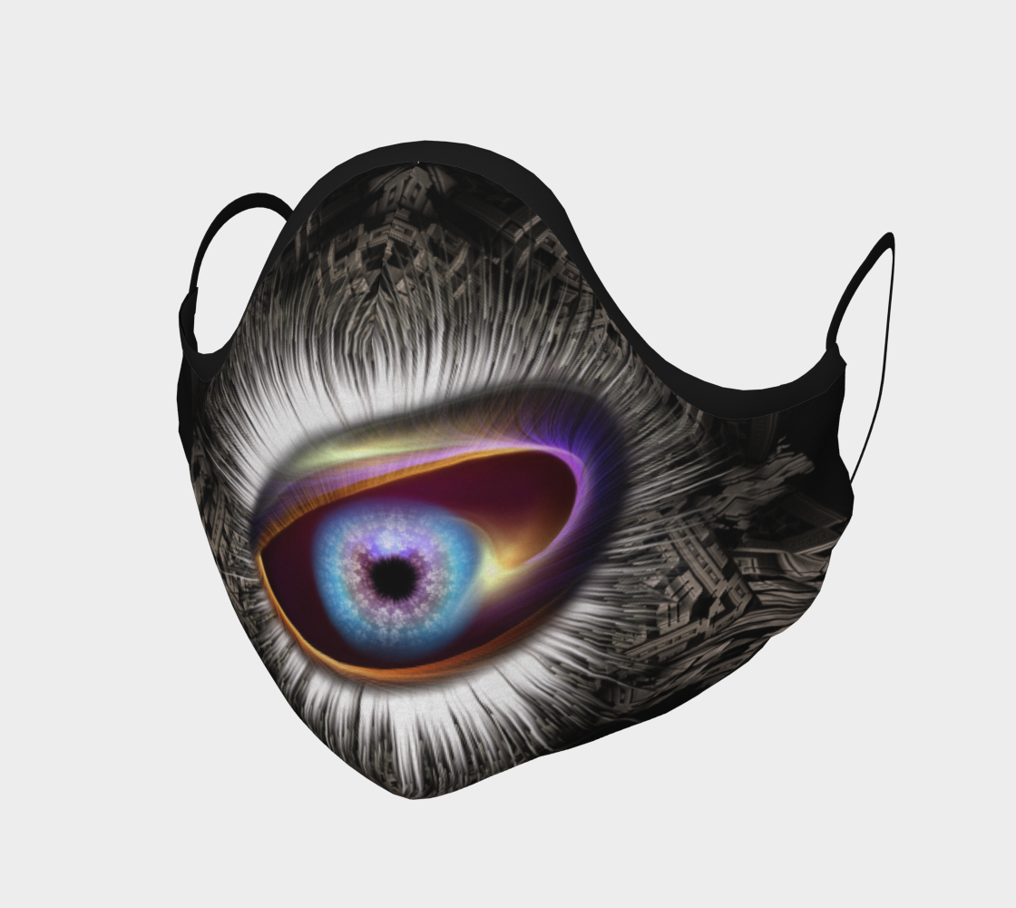 Eye Of Trilithious Fractal Art Face Mask preview