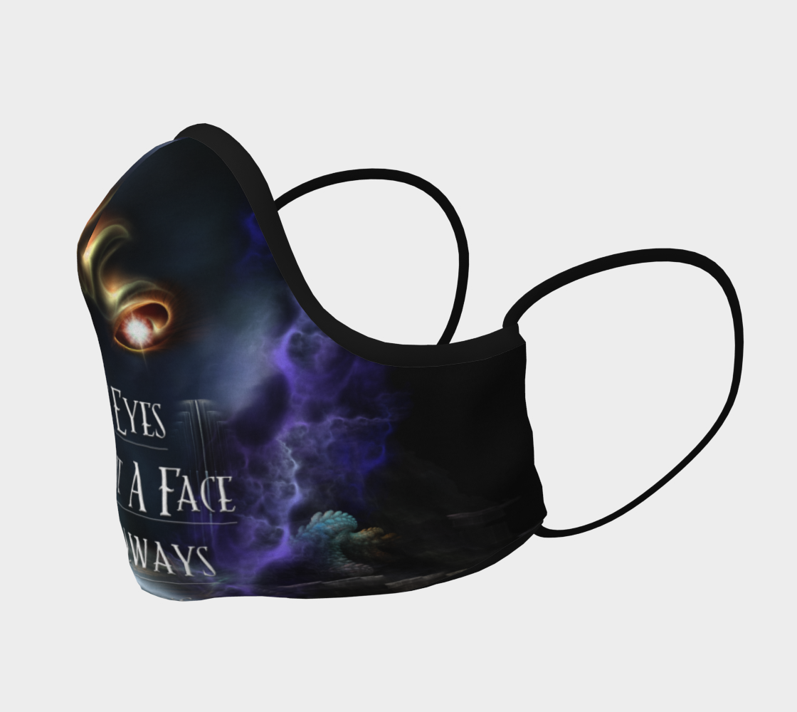 Eyes Without A Face ROO Fractal Art Face Mask preview #2