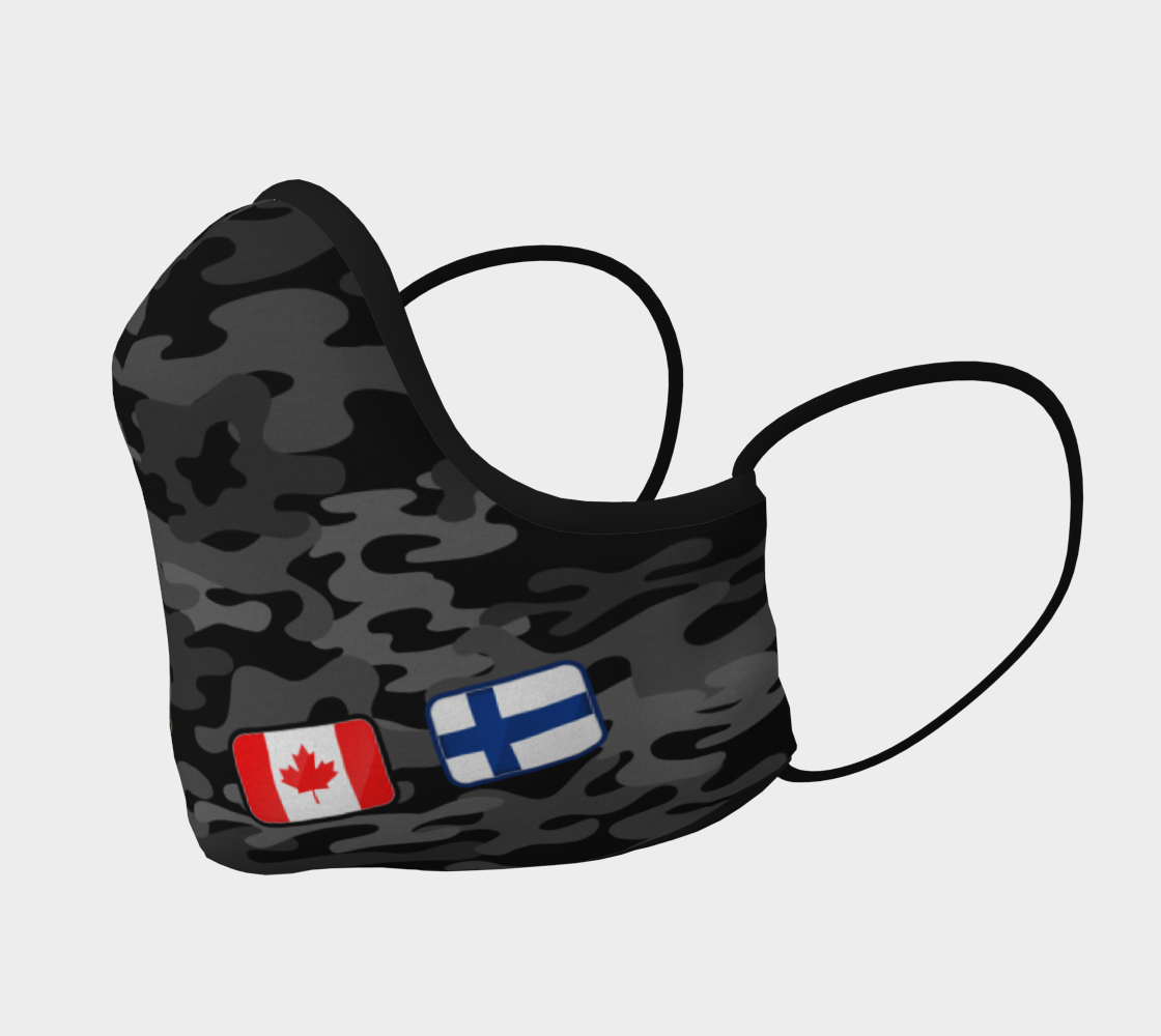Black Camo Canada Finland Face Covering preview #2