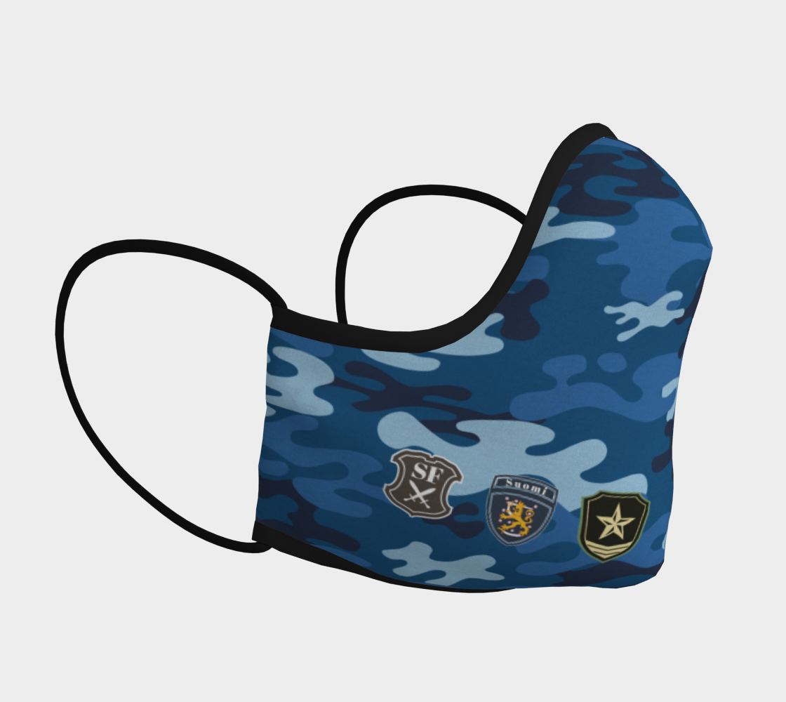 Blue Camo Canada Finland Face Covering preview #3