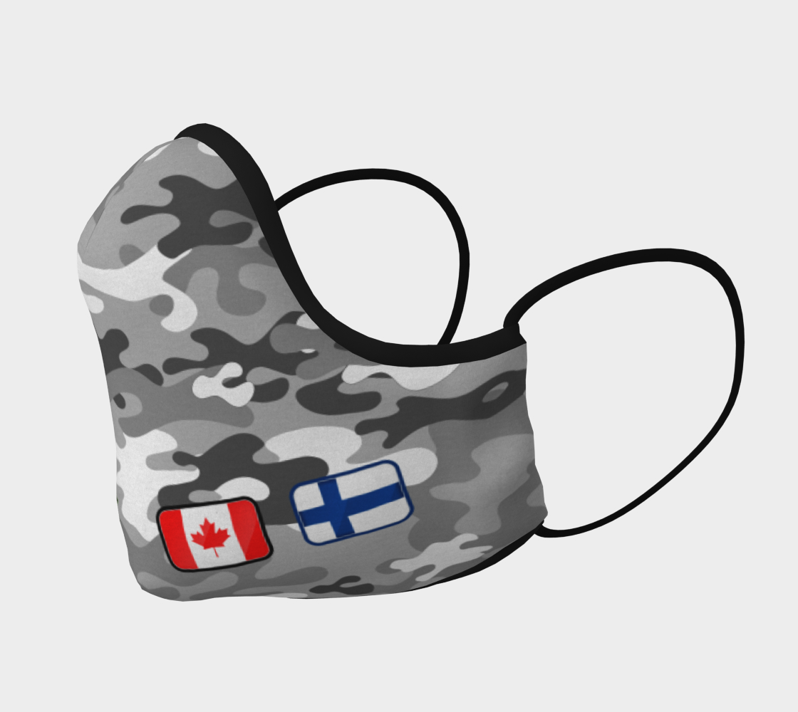Grey Camo Canada Finland Face Covering preview #2
