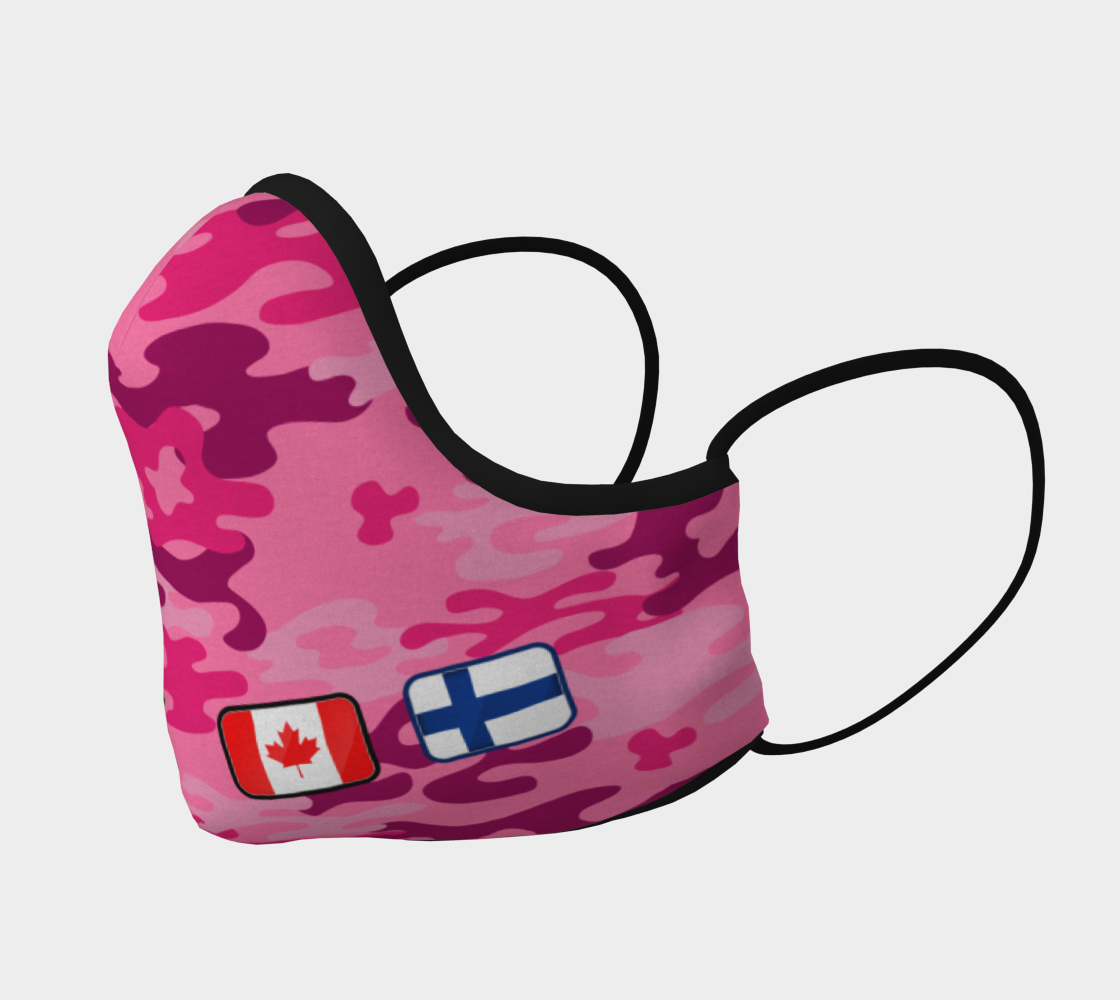 Pink Camo Canada Finland Face Covering thumbnail #3