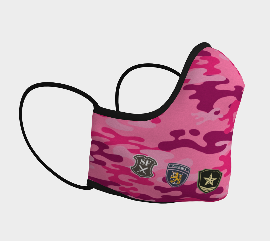 Pink Camo Canada Finland Face Covering preview #3