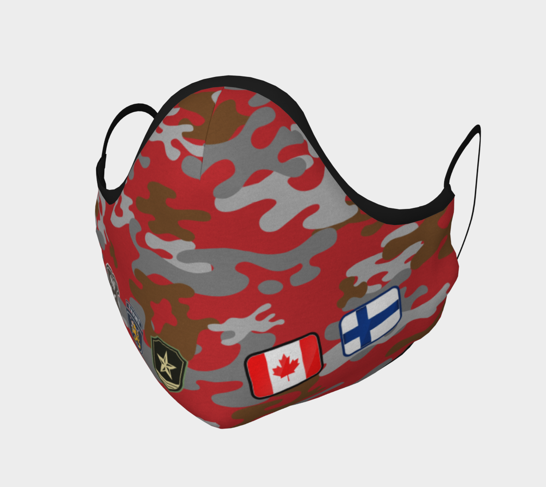 Red Camo Canada Finland Face Covering preview