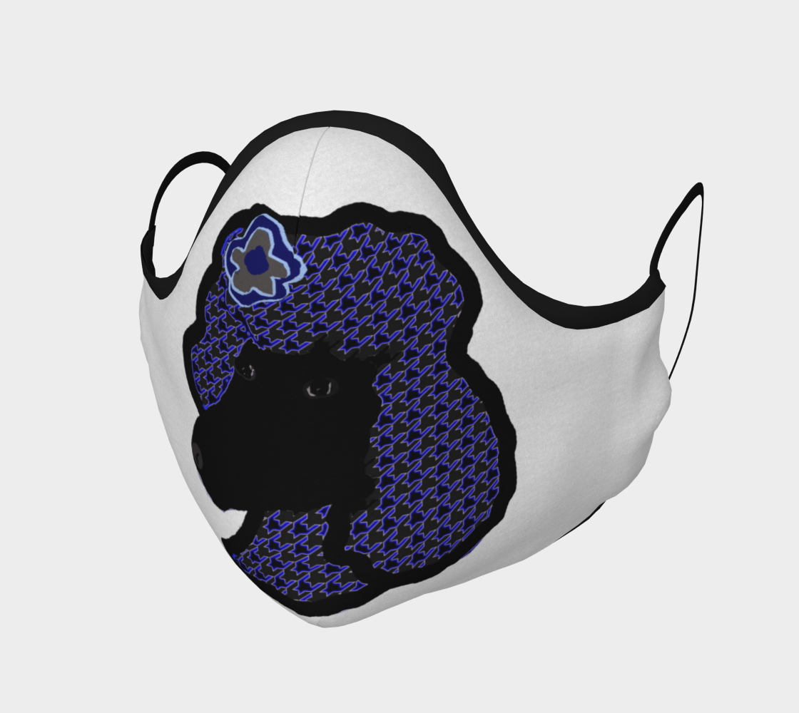 Face Mask Poodle White background 3D preview