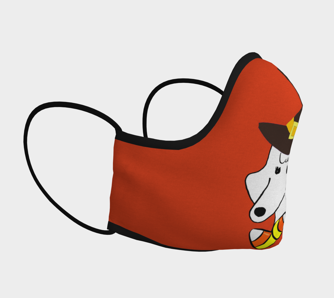 Face Mask White Poodle Candy Corn preview #3