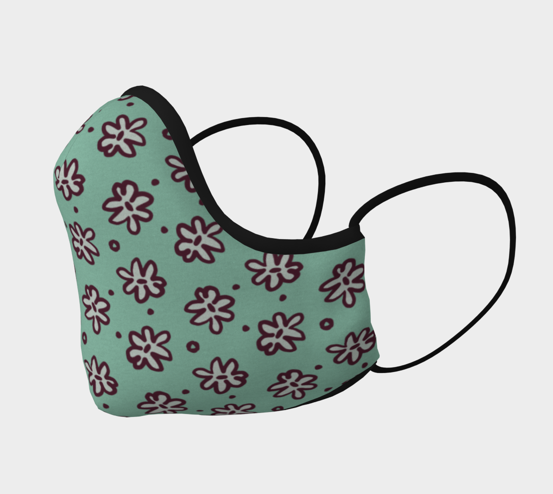 White Daisy Floral Print Pattern preview #2