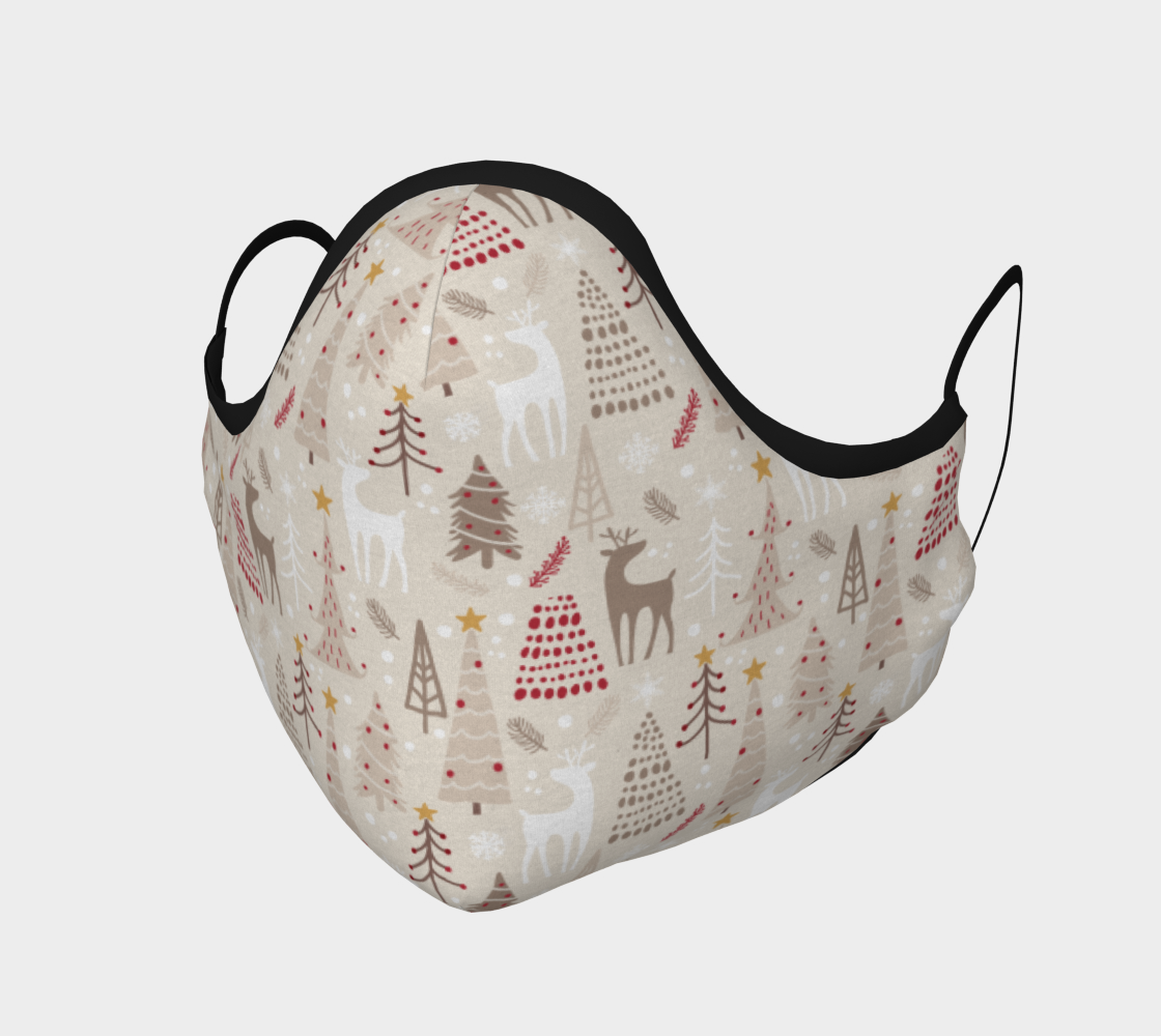 Christmas Woodland Face Covering 3D preview