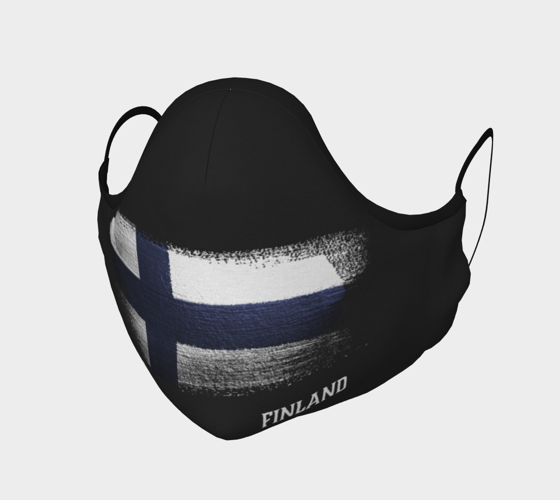 Finland Flag Grunge Face Covering preview