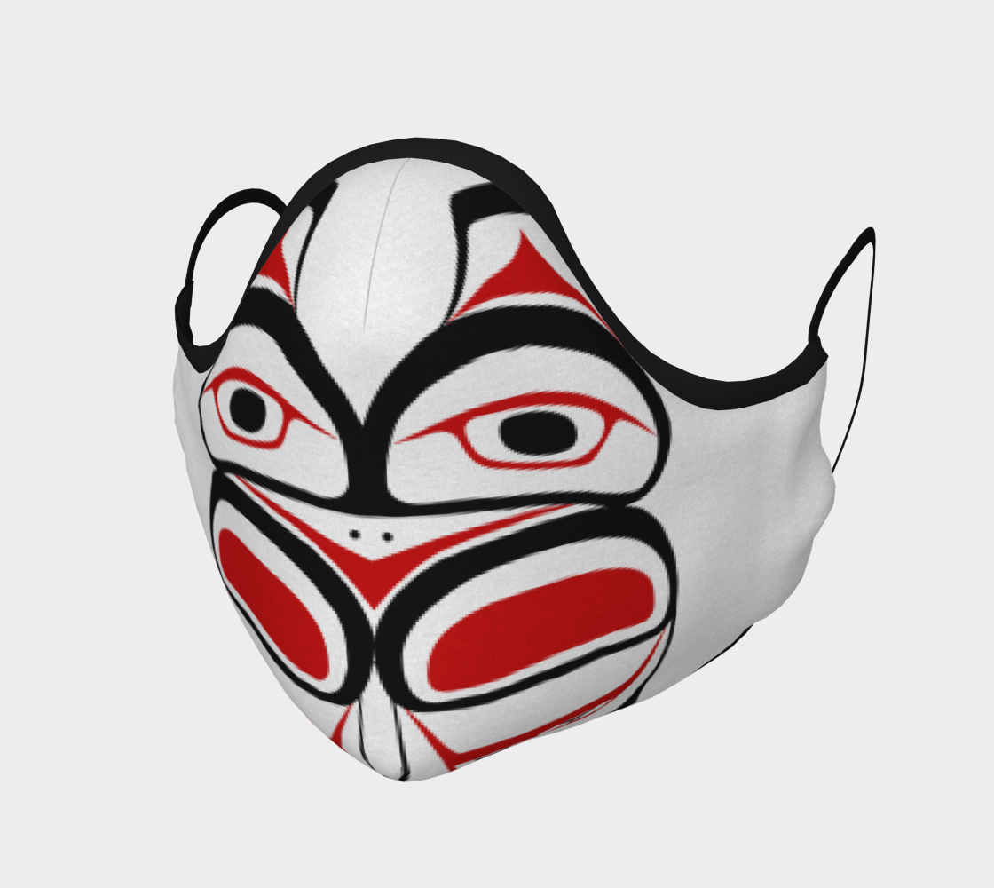 Tlingit Formline Northwest Art Red & Black Facemask preview #1
