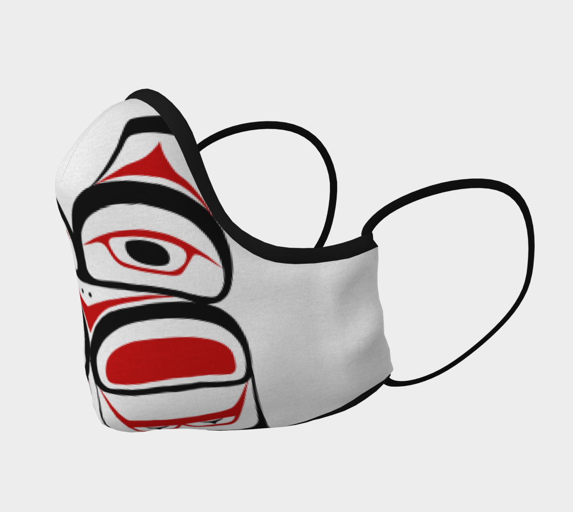 Tlingit Formline Northwest Art Red & Black Facemask preview #2