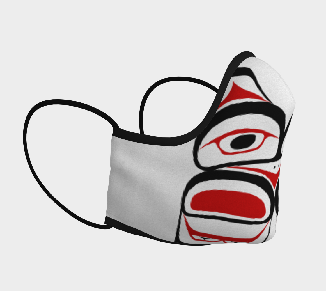 Tlingit Formline Northwest Art Red & Black Facemask preview #3