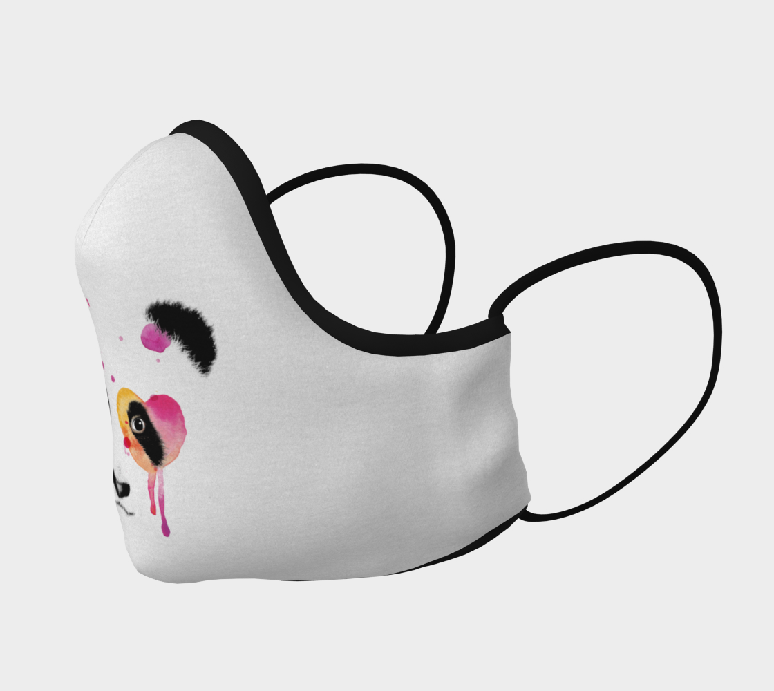Sad Panda Heart Tears Animal Face Covering preview #2