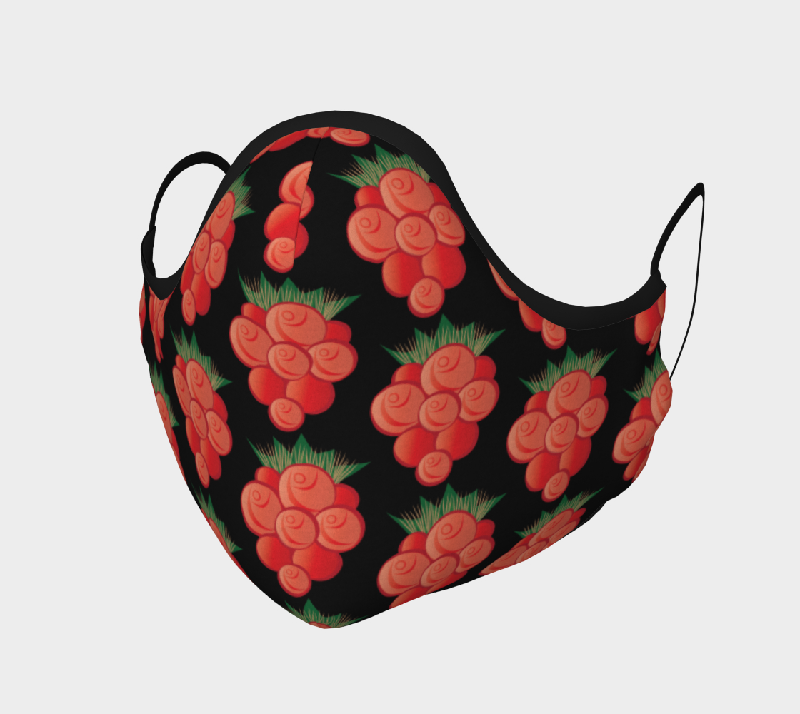 Salmonberry Face Mask Black preview