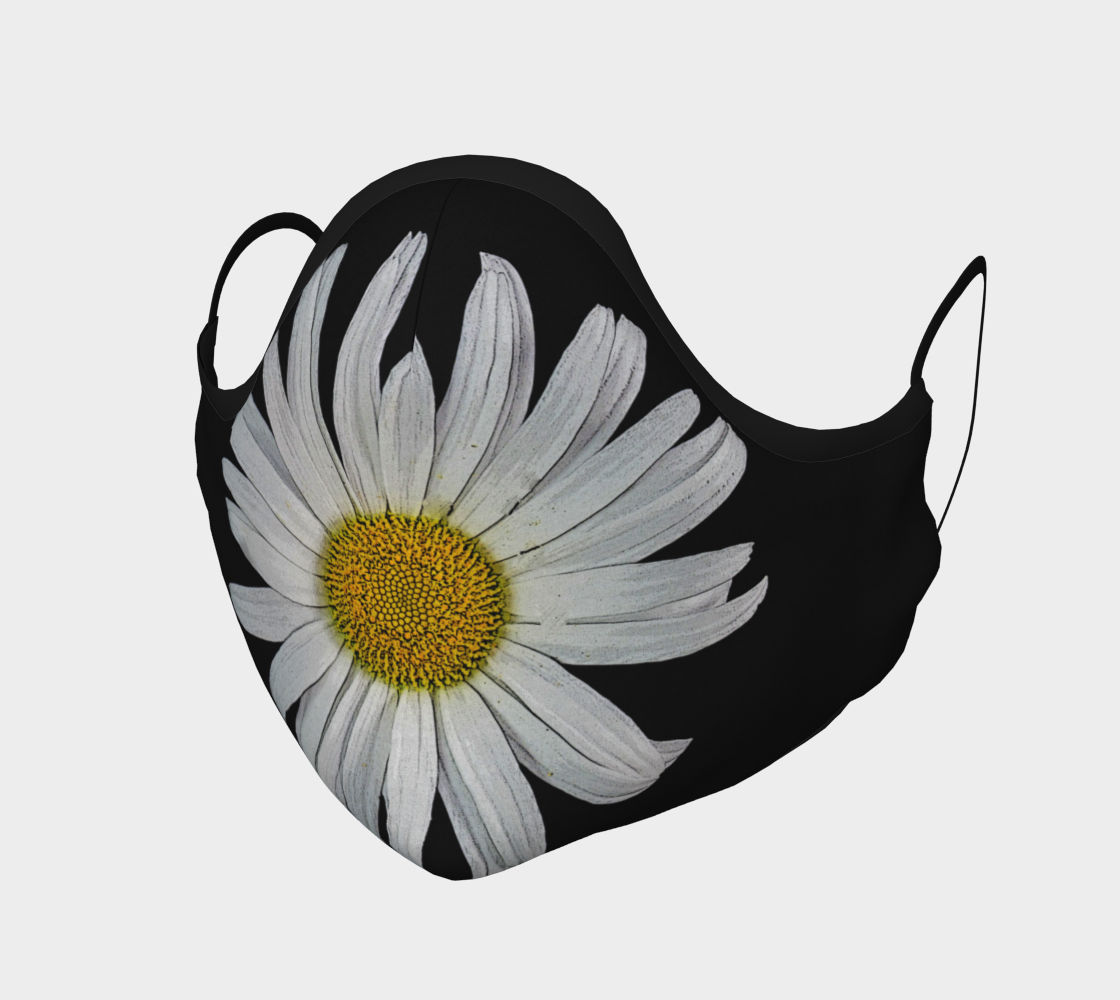Daisy on Black Face Mask  preview