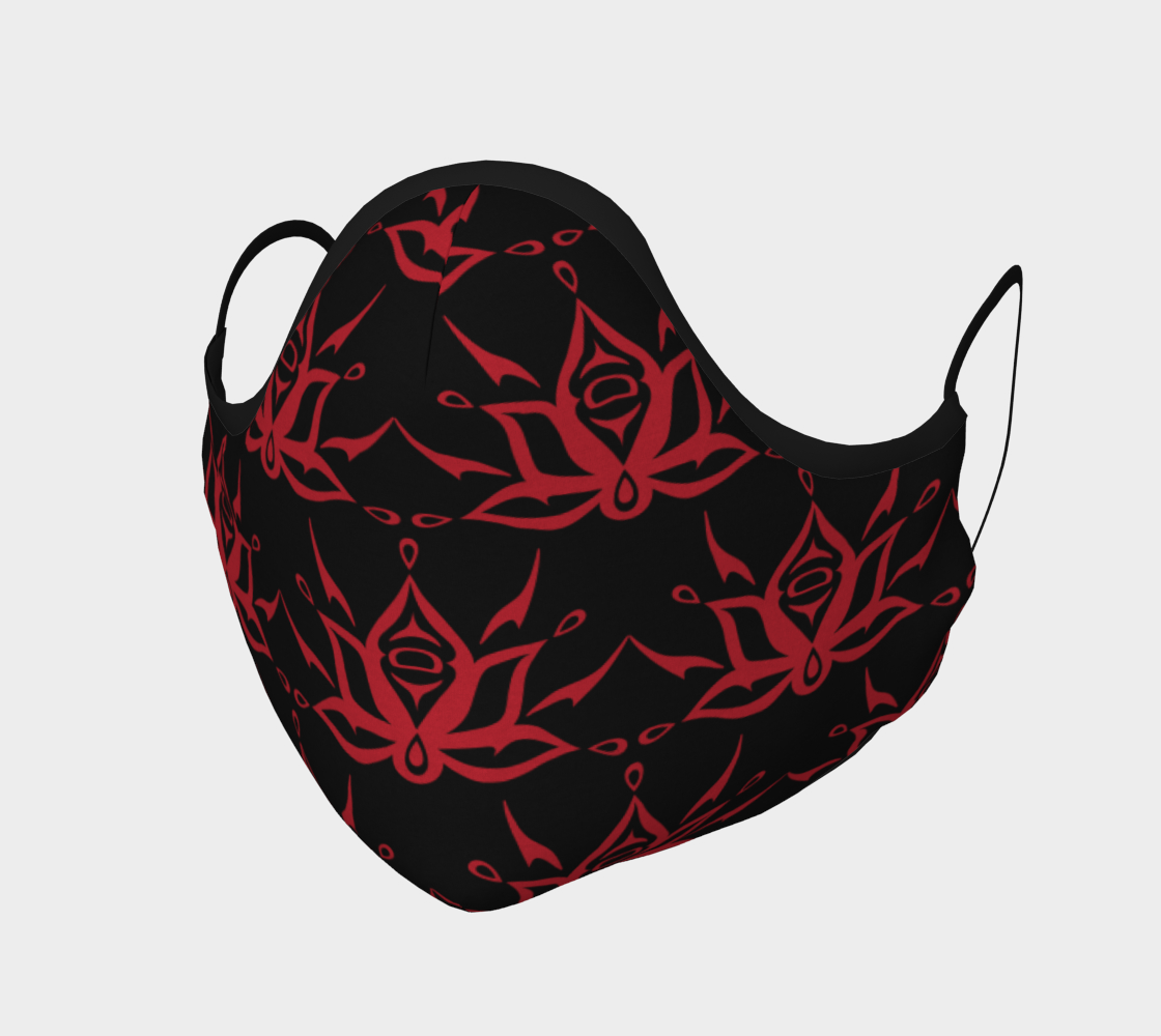 Black and Red Lotus Mask preview