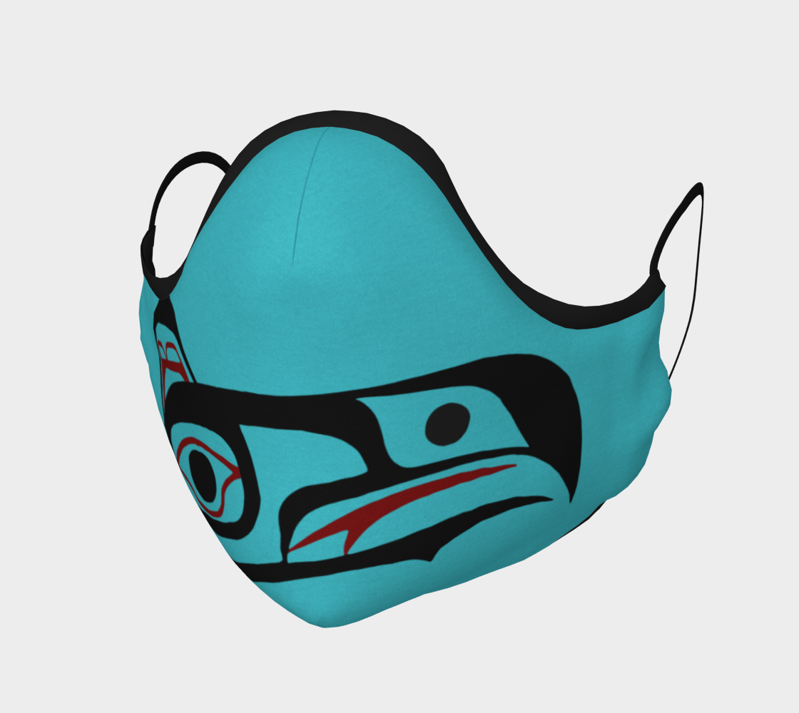 Eagle Northwest Art Tlingit Facemask - Eagle Raven on Reverse preview #1