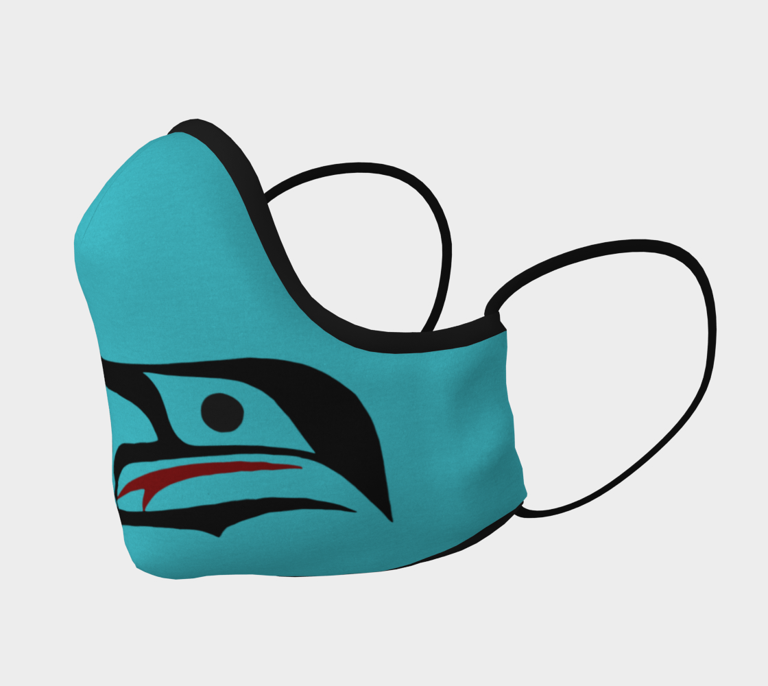 Eagle Northwest Art Tlingit Facemask - Eagle Raven on Reverse preview #2