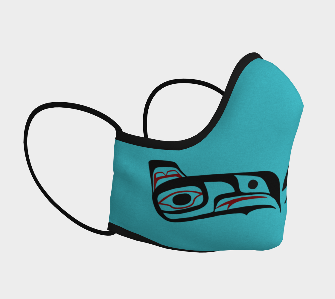 Northwest Art Tlingit Eagle Raven Facemask - Raven on Reverse Side 2 preview #3