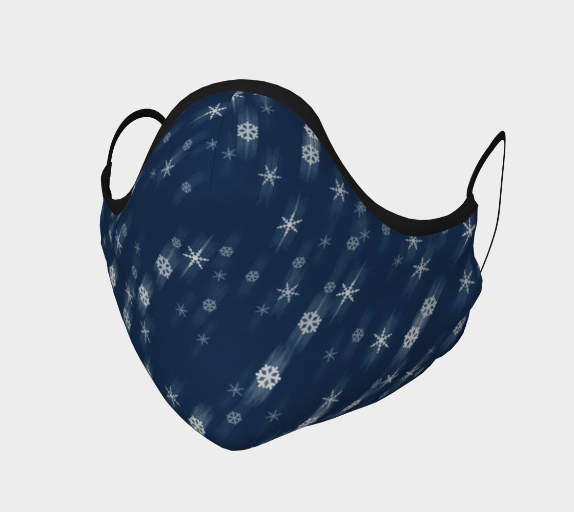 Falling Snowflakes Dark Blue Winter Sky Graphic preview