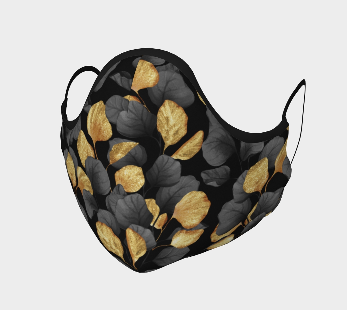 Black and gold leaves preview