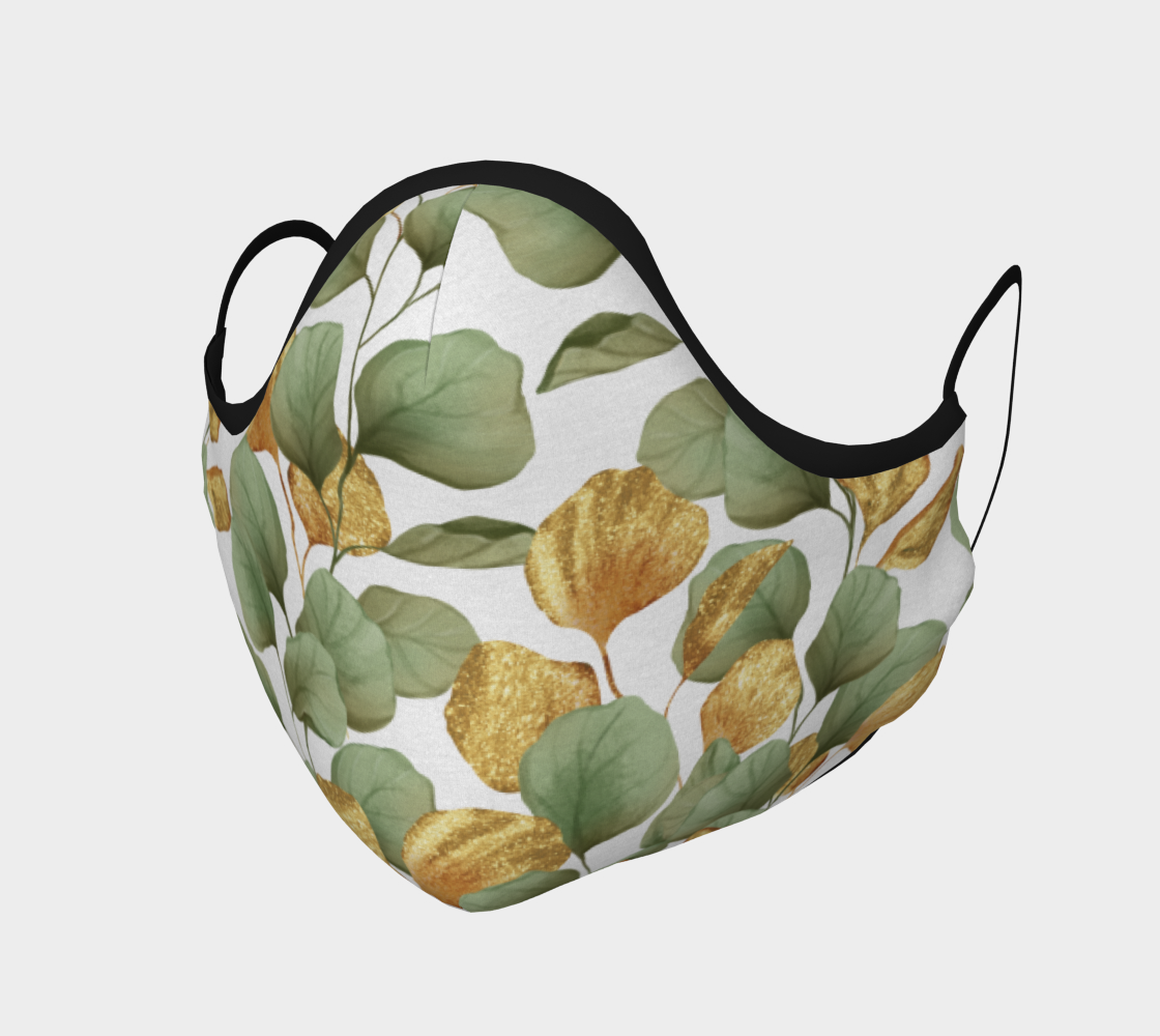 Green and gold leaves.  Pattern preview