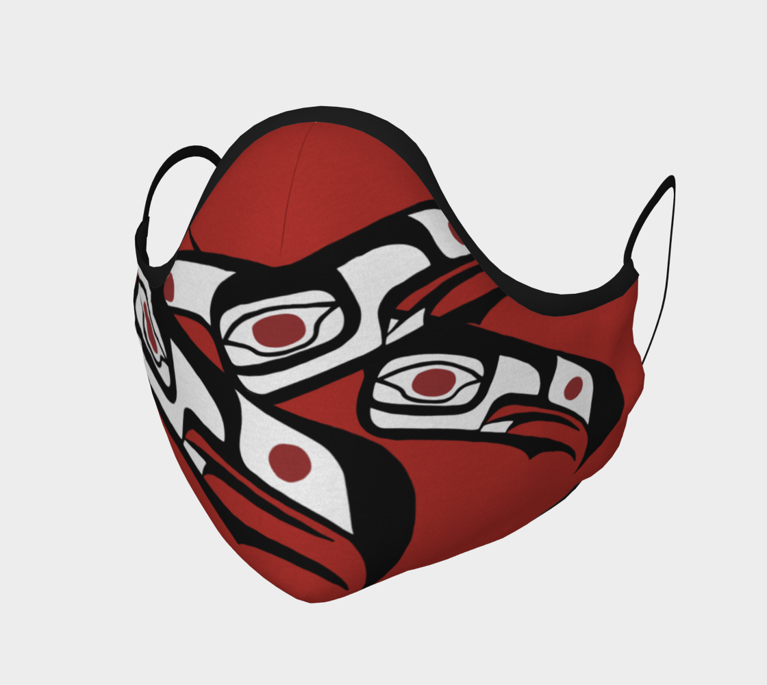 Tlingit Many Eagles Facemask Red  thumbnail #2