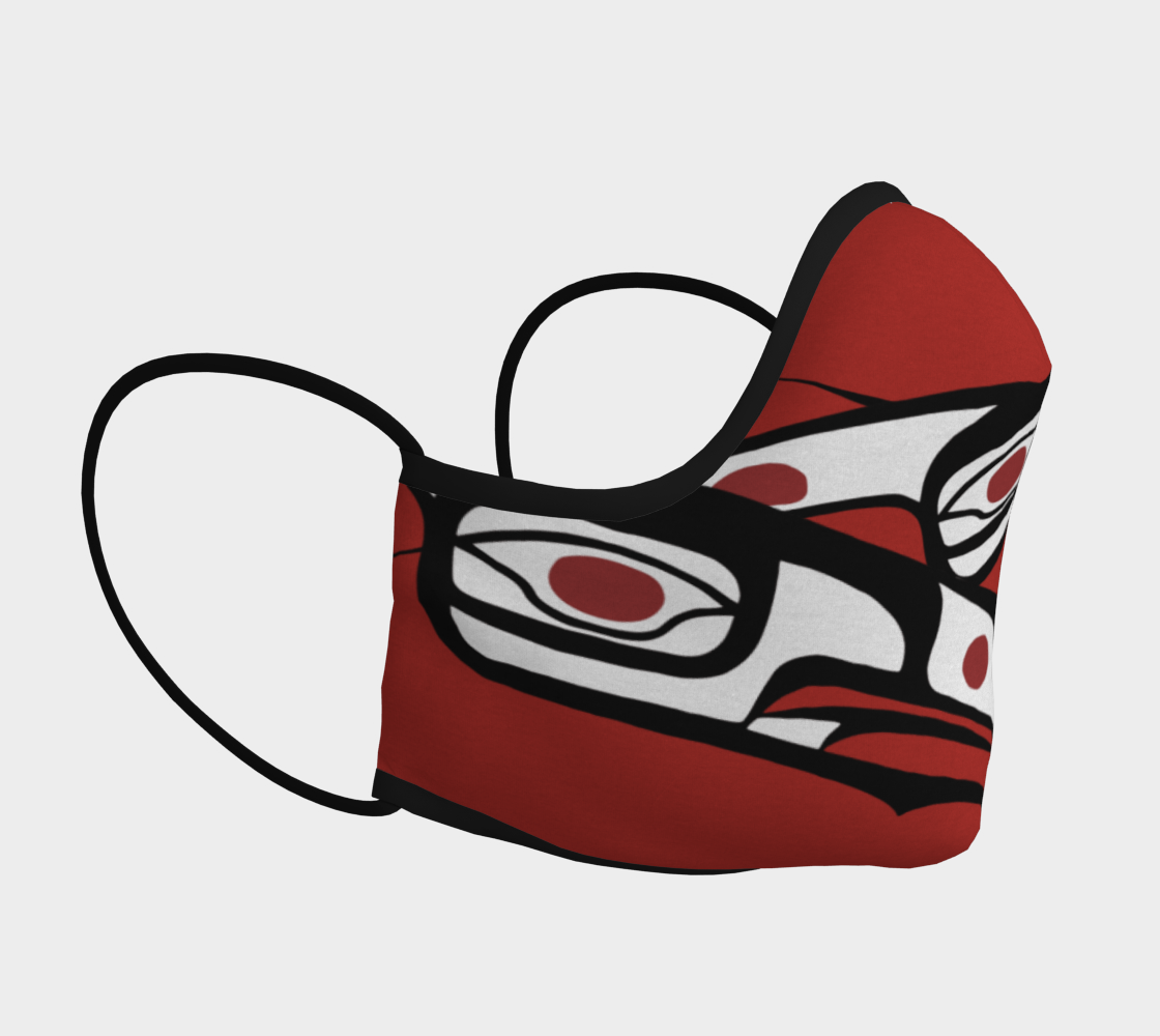 Tlingit Many Eagles Facemask Red  thumbnail #4